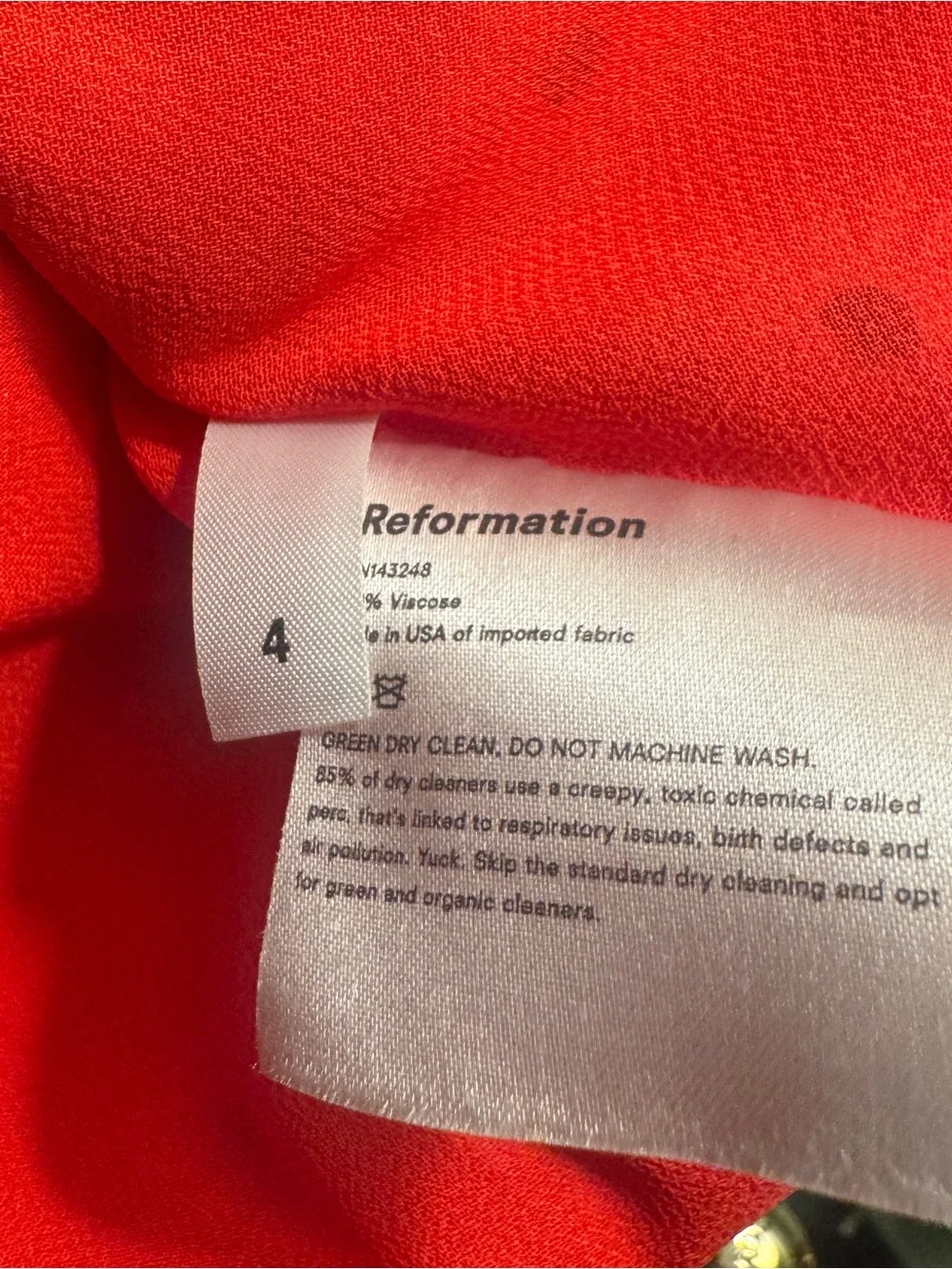 Reformation Stevie Dress Oopsie Daisy Red Floral Mini‎ Dress Size 4 Ruffle Hem